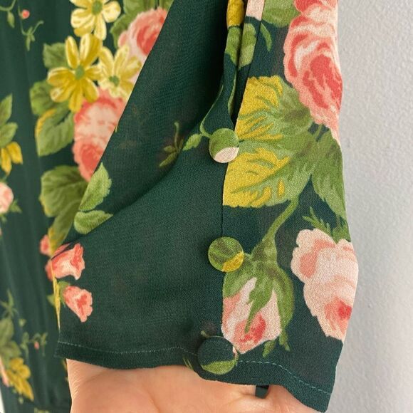 Reformation Bard Floral Mini Dress Size 4 - Picture 9 of 9